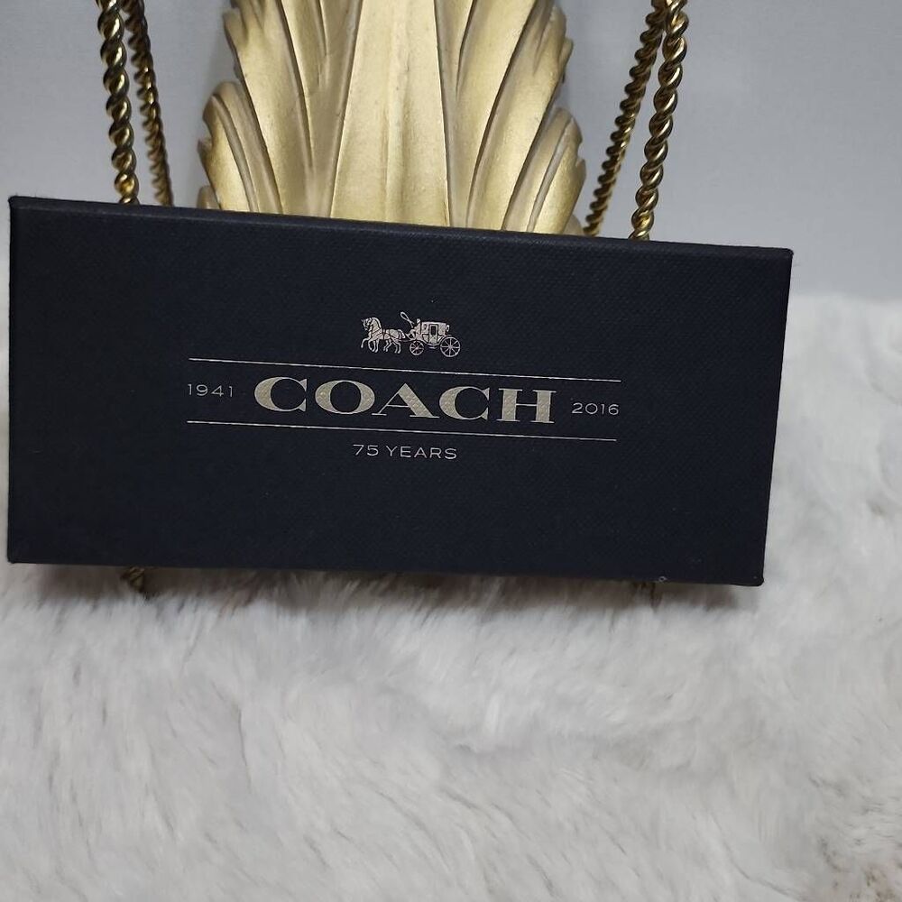 Coach Red Leather Heart Studded Bag Charm - Picture 5 of 6